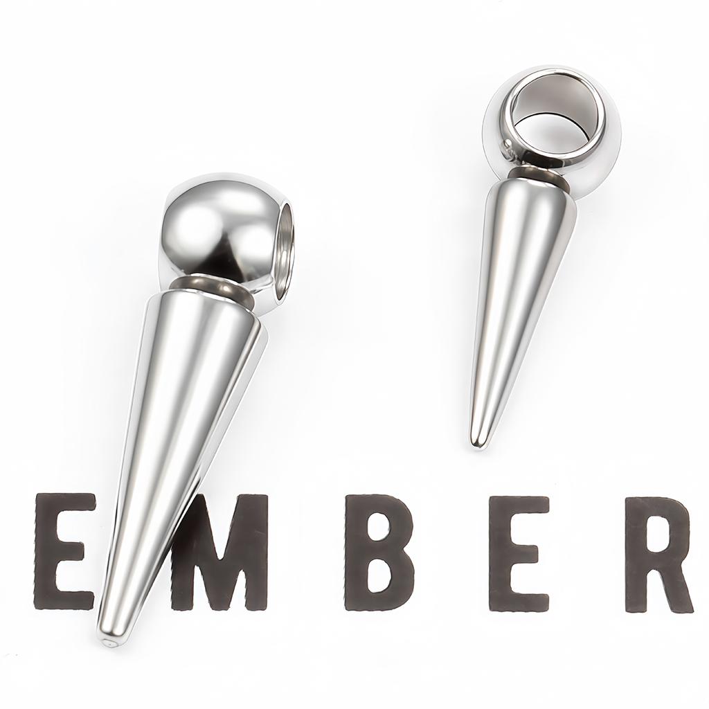 10pcs Retro Cone Charms Pendants Stainless Steel No Fade Bullet Spike Bead Charm for Necklace Earring Jewelry Making Findings