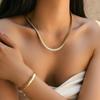 Gold Snake Chain Hip-Hop Necklace & Bracelet Set – Bold, Versatile, Chunky Choker & Bracelet Combo
