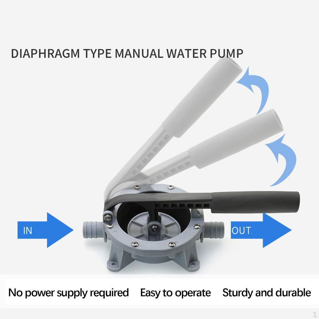 Diaphragm Hand Bilge Pump Manual Lightweight Non Slip Handle Water Transfer Professional