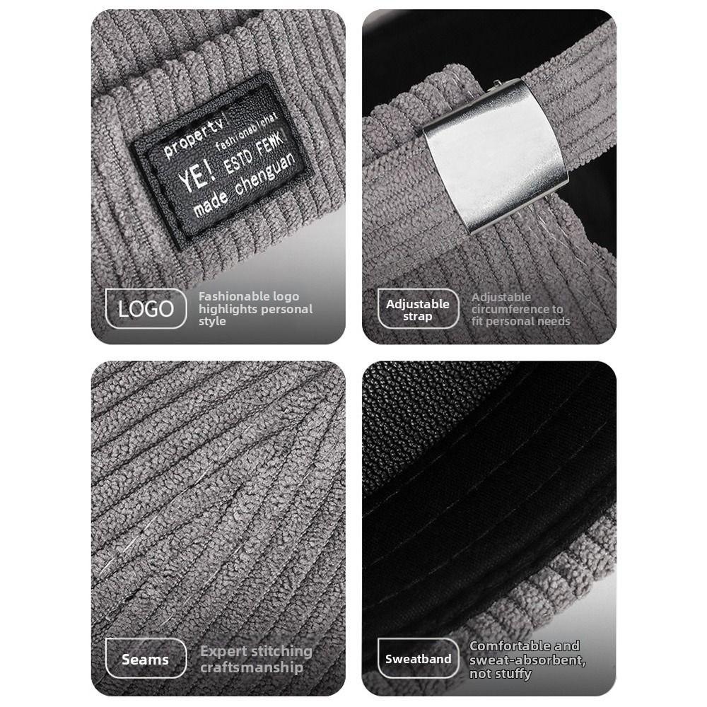 Вельветовая винтажная докерская кепка, регулируемая хип-хоп шляпа, многоцелевая шляпа домовладельца, для улицы