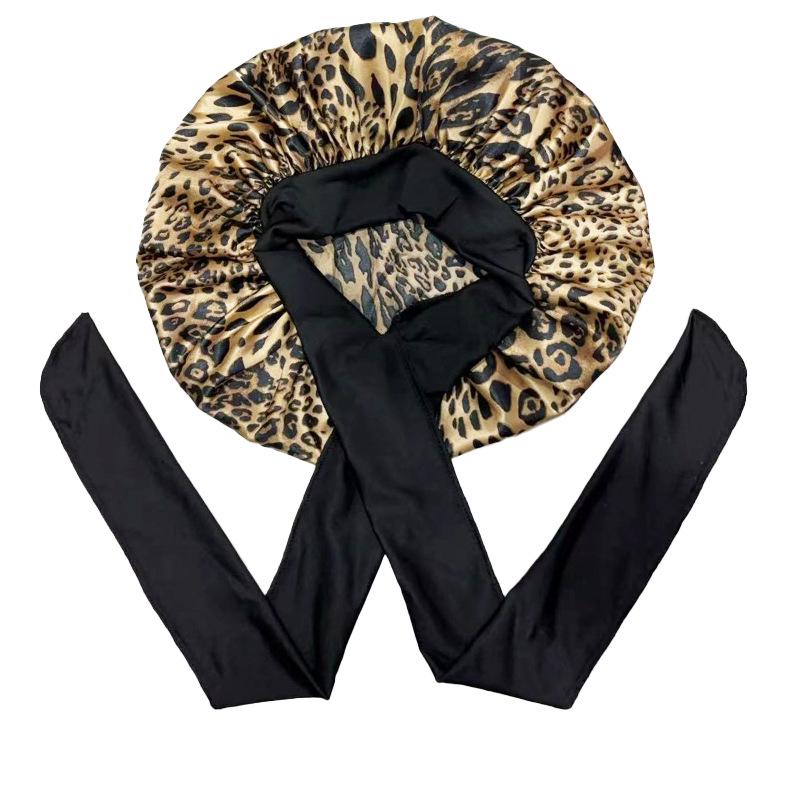 «Очень большая шелковая шапочка для сна с бантом – тюрбан для красоты и ухода за волосами»