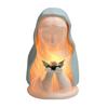 Virgin Mary Night Light Resin Praying Virgin Table Lamp Blessed Mother In Blue Veil Bedside Light Catholic Home Decoration