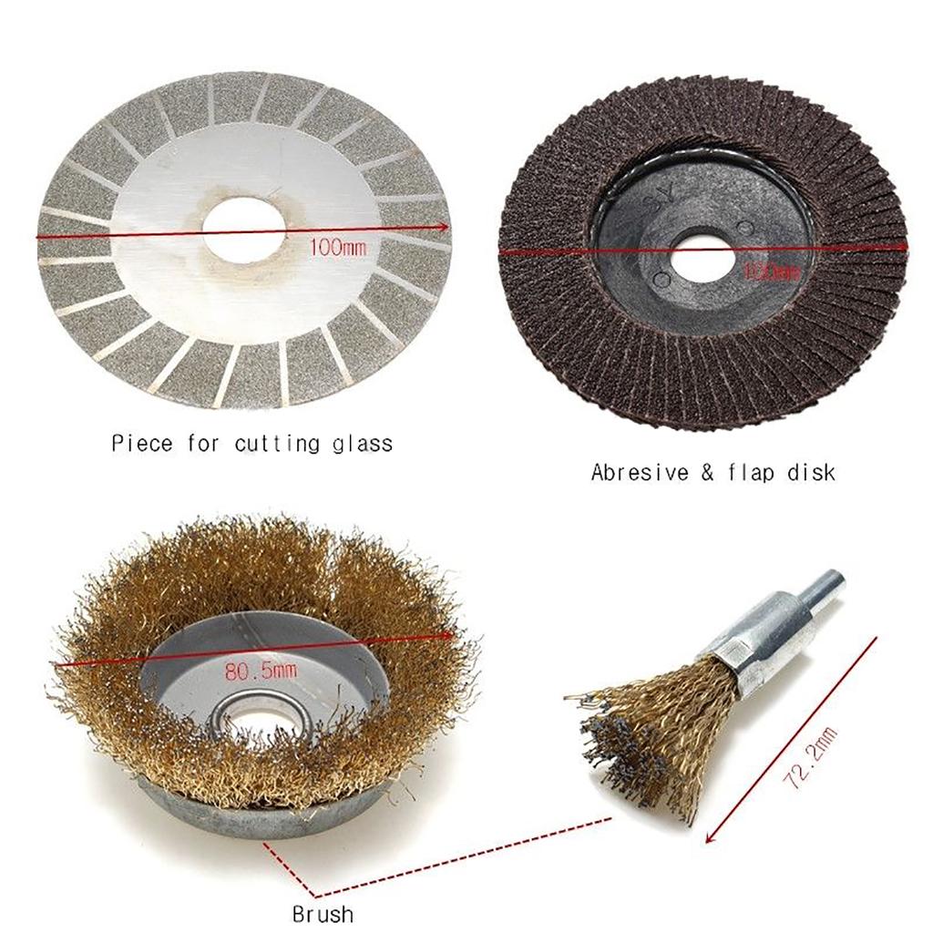 14 шт. новая ручная дрель с регулируемой угловой шлифовальной машиной, набор аксессуаров для резки и полировки