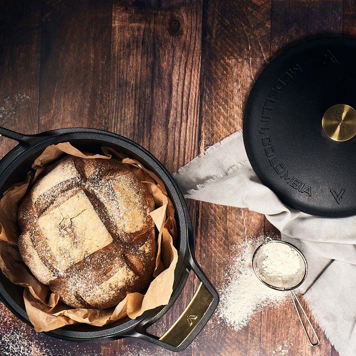Cocotte - VICTORIA CAST IRON COOKWARE - Signature Gold - 30 cm - 5,7 L - Fonte assaisonnée sans PTFE/PFOA
