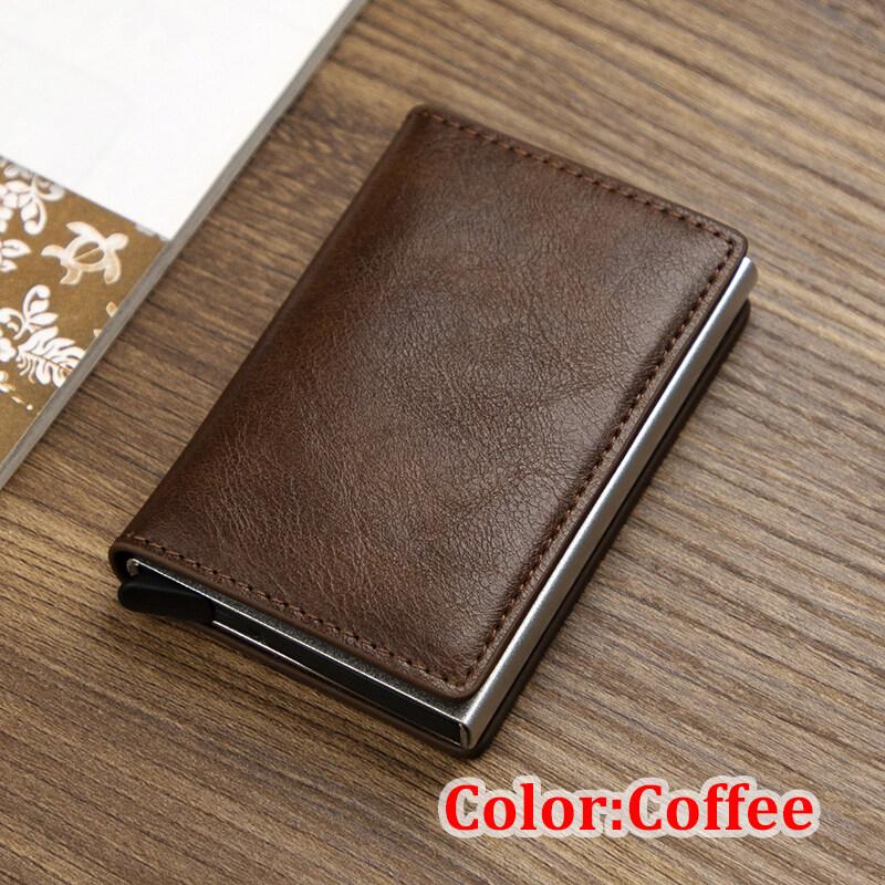 Новый кошелек Rfid из искусственной кожи, металла и алюминия, держатели банковских карт, кредитные карты, держатели карт, удостоверения личности, чехлы для карт
