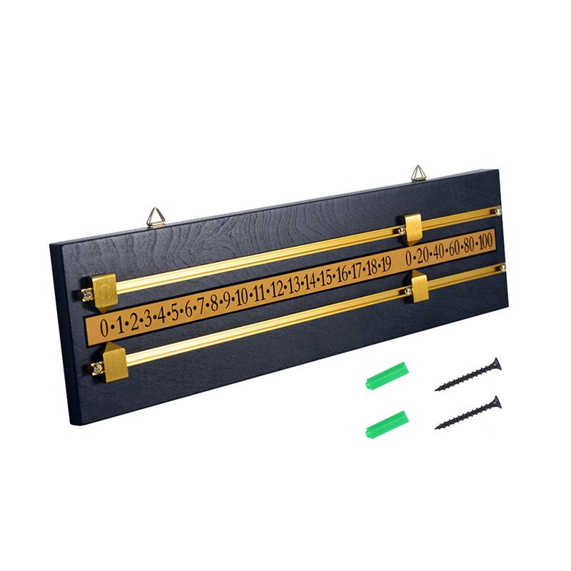 Black Wooden Wall-Mounted Scoreboard for Shuffleboard, Snooker, Billiard, Pool Table Games, Scorekeeper for Games TSP-S1001