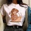 Mushroom T Shirt Women Streetwear Comic Funny Tee Female Designer Japanese Graphic Clothing