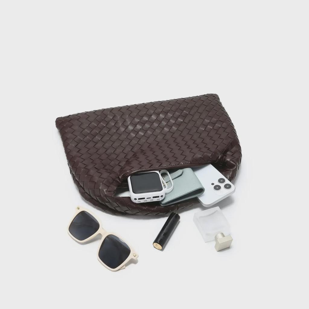 Плетеная женская сумка для пельменей: Осенне-зимняя мода, вместительная, трендовая универсальная сумка для поездок на работу