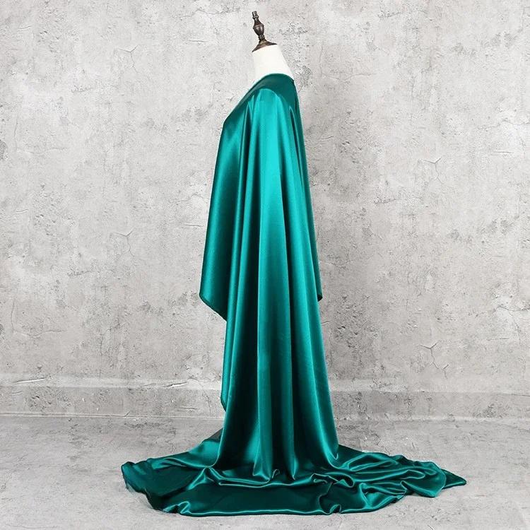 100x150 см уксуснокислотный атласный материал перламутровый шелк гладкий чонсам для платья ткань оптовая продажа ткани на метр своими руками для шитья