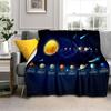 Solar System Soft Plush Sofa Bed Throwing Cartoon Picnic Blankets Modern Flannel Blanket Cover Gedruckt Bettdecke Geschenk