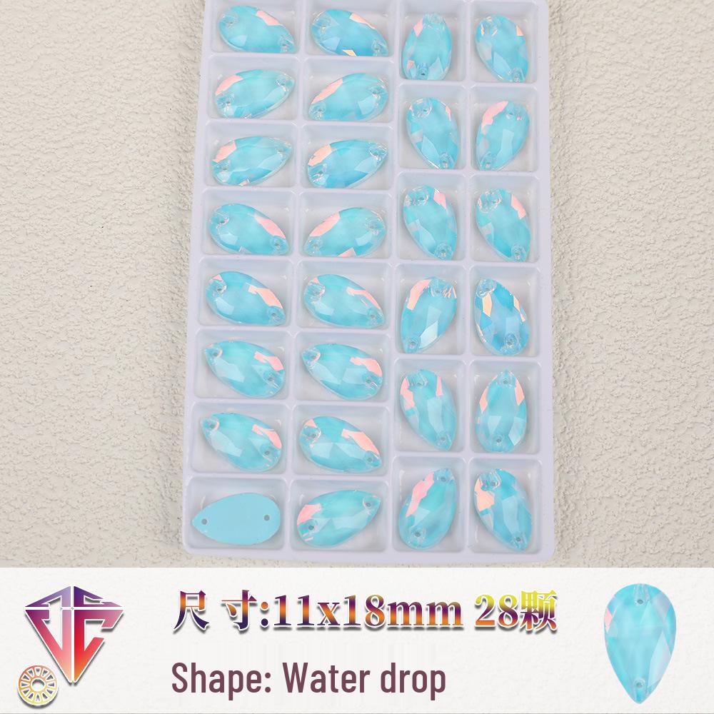 Флуоресцентные мокка каплевидные стразовые бусины - Ручная работа DIY Двухдырочные плоские аксессуары