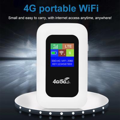 Мобильный WiFi-роутер 4G LTE со слотом для SIM-карты 2100 мАч 150 Мбит/с Портативная точка доступа WiFi Поддержка 8-10 пользователей для Автопутешествий/Дома