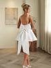 Sweet Spaghetti Strap Backless Dress with Large Bow - 2025 Spring Collection