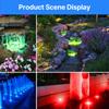 Набор из 6 солнечных прудовых светильников RGB LED Погружные фонтанные светильники IP68 Водонепроницаемые Цветные подводные ландшафтные прожекторы