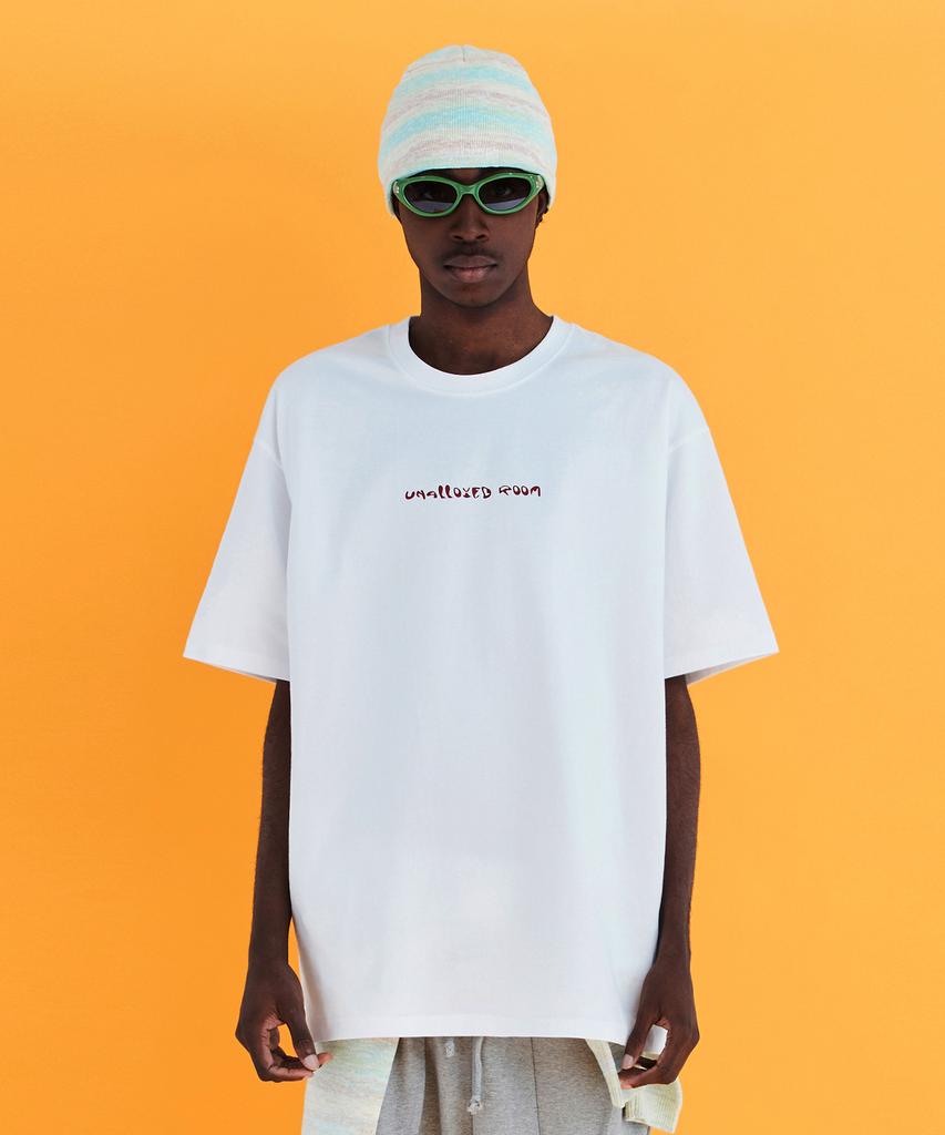 UNALLOYED Logo Leaf T-Shirt / White