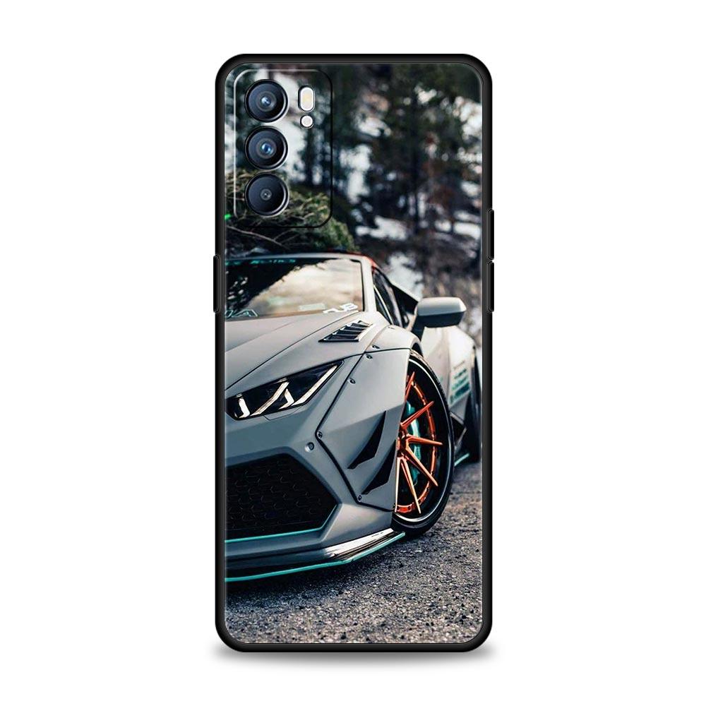 Синий, красный спортивный автомобиль JDM для Oppo Reno7 Reno6 Pro Plus A54 5G, чехол для телефона Find X6 X5 A53 A52 A9 A15 A95 A17 A16 A76 A74 A57, чехол