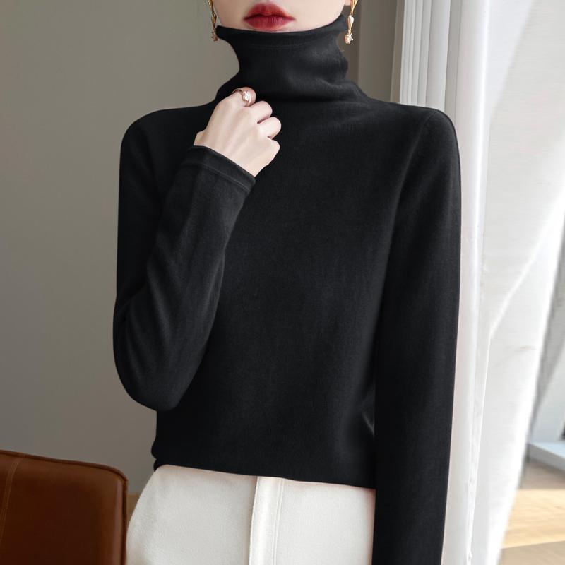 Женский кашемировый свитер Qinghe Cashmere 30% Кашемир 70% Шерсть Осенне-зимний кашемировый пуловер Мягкий и теплый