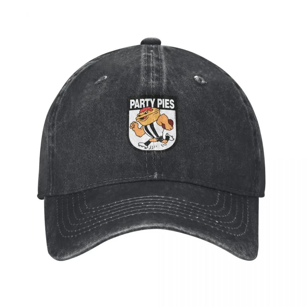 AFL BBQ Series Collingwood Party Pies Baseball Cap foam party Hat Sunscreen fun hats Luxury Unisex Hat Elegant Womens Hats Unisexs