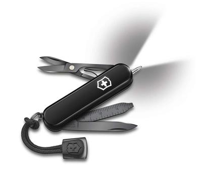 Подпись Light Onyx Black Knife Товары для предотвращения стихийных бедствий Шариковая ручка со светодиодной подсветкой Швейцарский мультитул с 7 функциями Подарок