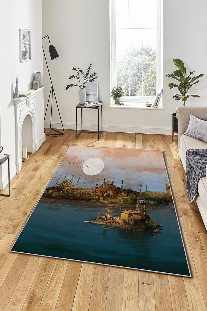 Современный домашний ковер с 3D-печатью, декоративный специальный дизайн, моющийся, нескользящий, устойчивый к пятнам мягкий коврик для спальни, гостиной