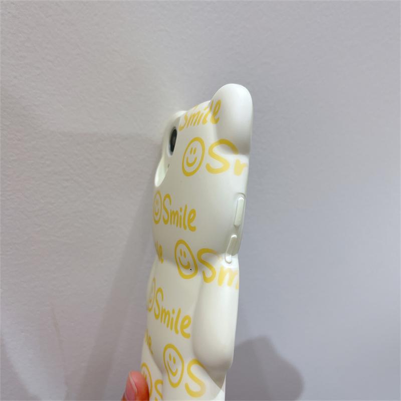 Ins Япония милый 3d смайлик медведь облако чехол для телефона для Iphone 13 12 11 Pro Xs Max X Xr мультфильм животных противоударная мягкая задняя крышка