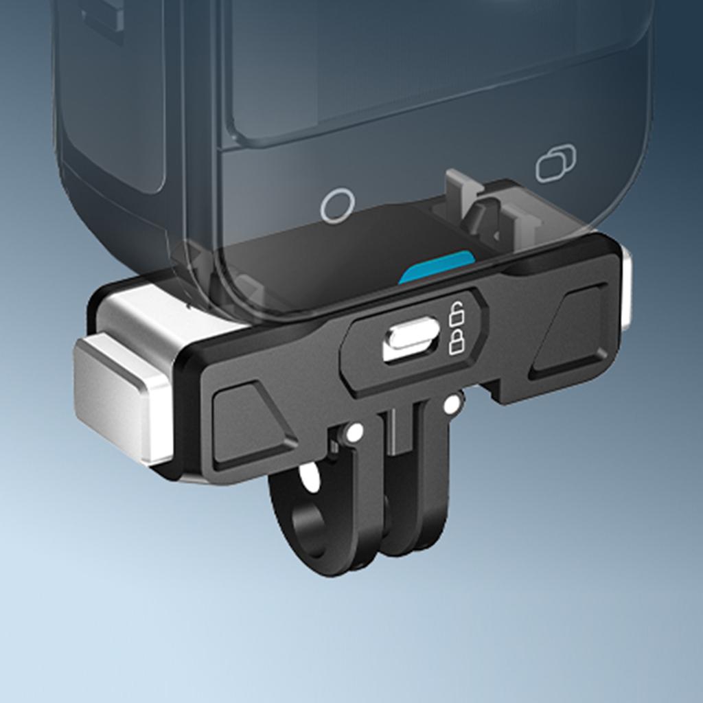 Magnetic Adapter Mount Aluminum Alloy Camera Mount Adapter Foldable Plate Base for Insta360 X5/ACE/ACE PRO/ACE PRO2