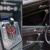 Volkswagen Tiguan L Interior Gear Shift Console Carbon Fiber Wrap Stickers.
