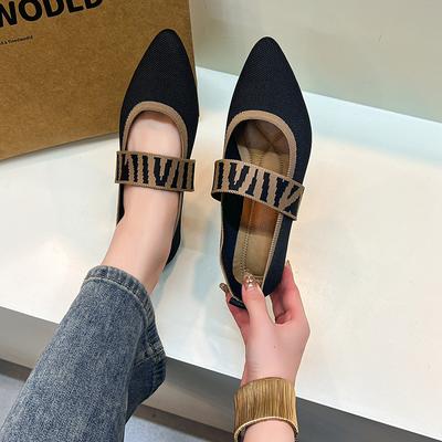 2024 Летние элегантные женские балетки с сетчатой подошвой, повседневная женская обувь, новые неглубокие кроссовки, удобные туфли на плоской подошве с острым носком для женщин