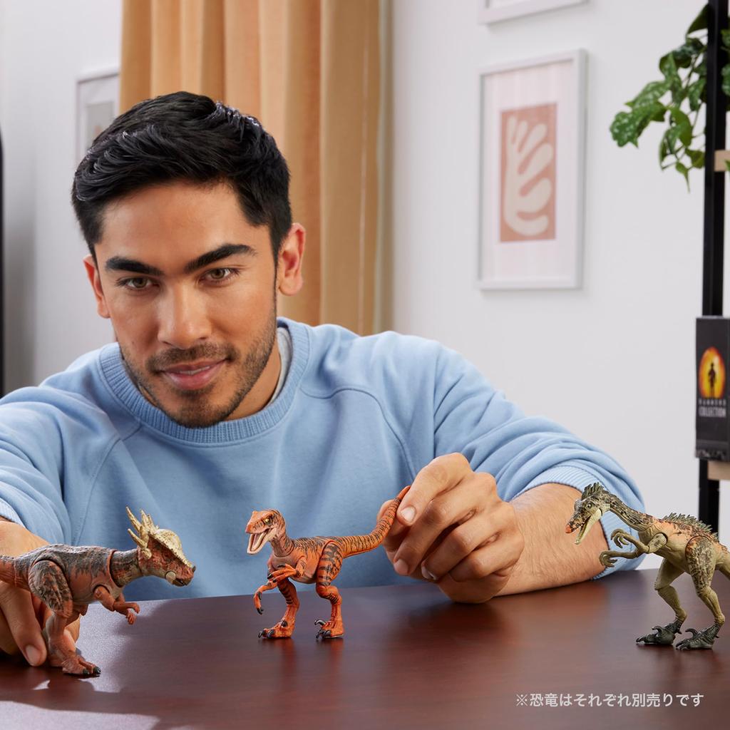 Mattel Jurassic World Hammond Collection Troodon Figure for Moving Dinosaur Approximately 12cm Ages 8 and JDJ11 Kids, Toy, Large, Long, Up, Green,