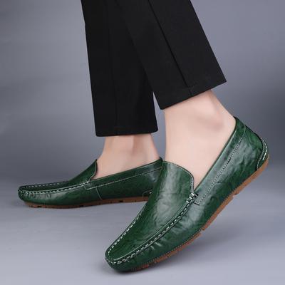 Мода Модные Мужские Весенне-Летние Удобные Мокасины из Коровьей Кожи на Мягкой Подошве Новые Мужские Дышащие и Противоскользящие Туфли для Вождения