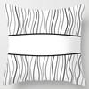 Fashion Classic Square Pillow Vertical Bar, Geometric Pattern. Car, Living Room Sofa, Cushion Cover, Pillow Case