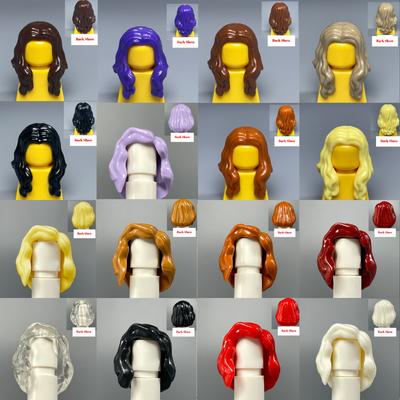 10 шт. Кирпичики MOC 1014 1025 4 см Фигурка Женские Женщины Волосы Собранные Частицы Строительные Блоки Аксессуары Детские Игрушки Пластиковые Куклы