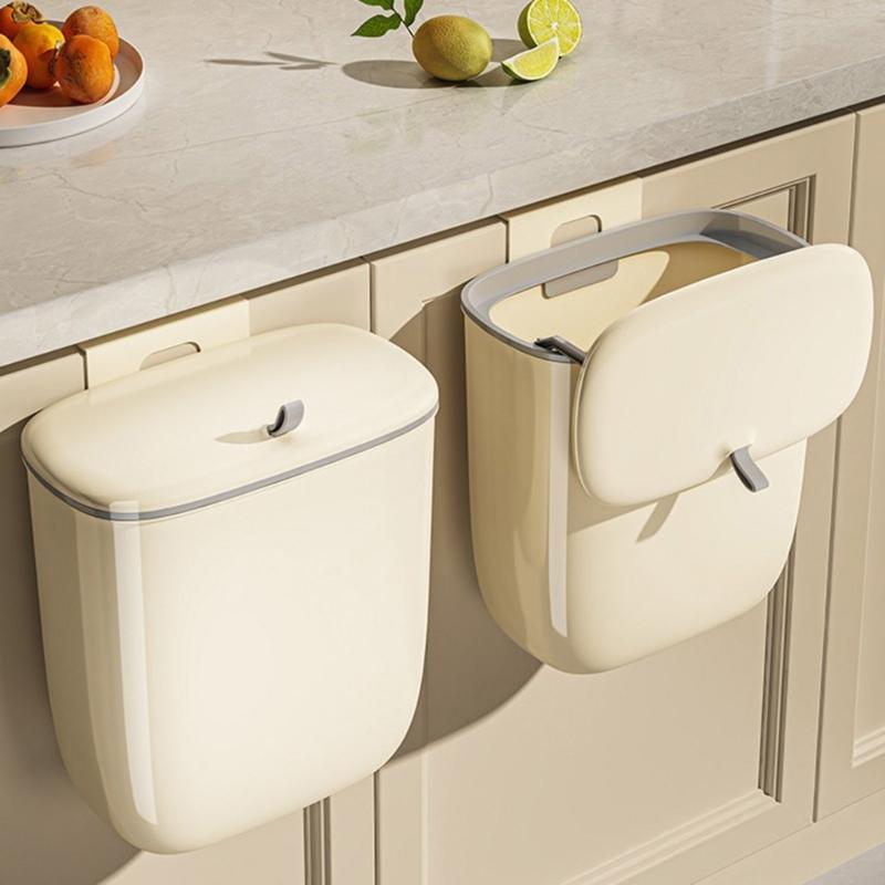 Пластиковое мусорное ведро, подвесное, с защитой от запахов, идеально подходит для дверцы ванной комнаты, для домохозяек и любителей готовить.