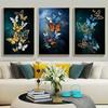 Абстрактные бабочки, цветы, художественные холсты, картины, постеры и принты, настенные художественные картинки для декора гостиной (Без рамки)