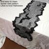 Halloween Table Runner 13x68inch Black Polyester Waterproof Decoration with Spider Web and Bat Design for Dinner Party