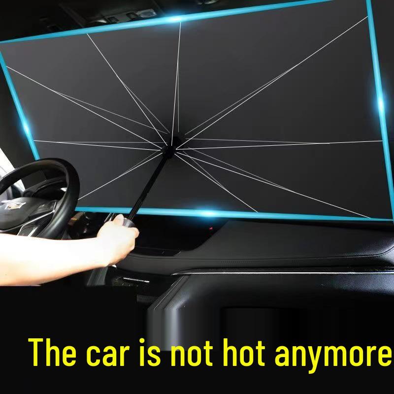 Выдвижной солнцезащитный экран на лобовое стекло автомобиля с защитой от УФ-лучей и теплоизоляционный зонт