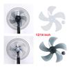 12/14 Inch Universal Plastic Silence Fan Blade 5 Leaves with Nut Cover for Household Standing Pedestal Fan Table Fan Accessories