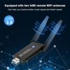 USB WiFi Adapter, AC1300 Wireless Adapter For Desktop PC, 1300Mbps Dual Band 5Dbi Antennas, Support 2.4G & 5G (400Mbps/867Mbps) Network Card