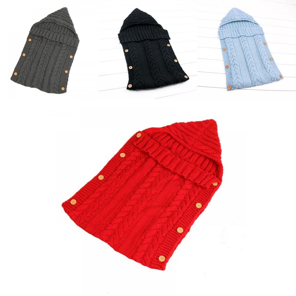 Уютный спальный мешок для новорожденных, вязаный крючком пеленальный кокон для младенцев для максимального тепла