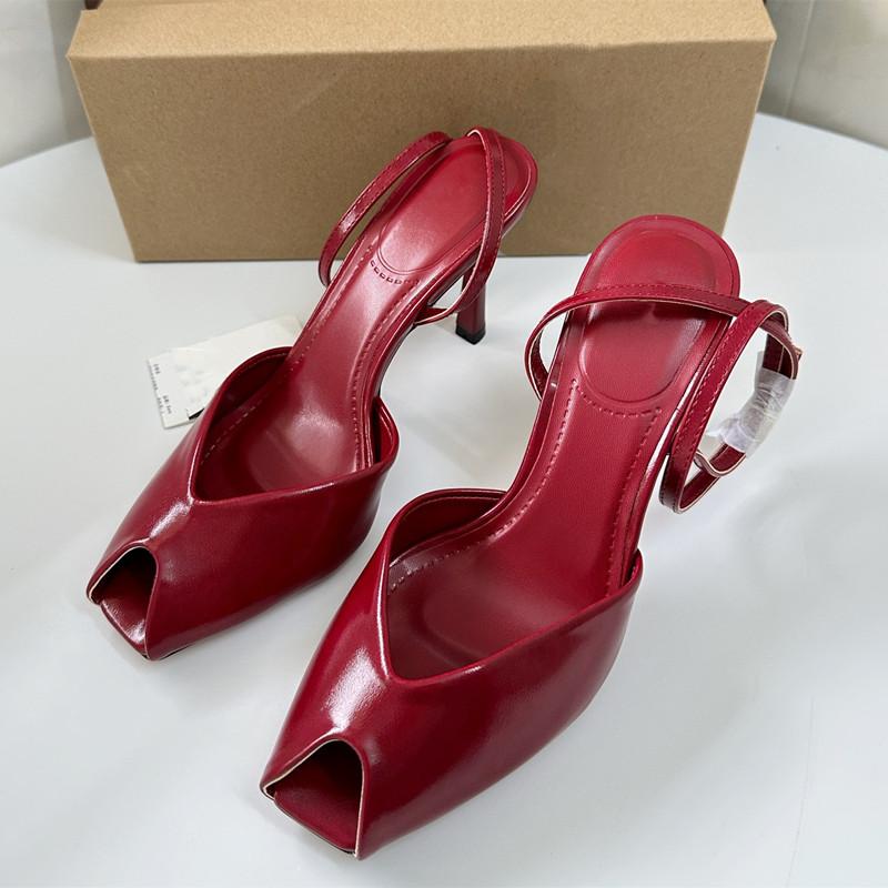 Мода Мода Пип-тоу Мягкая ПУ Кожа Женские Гладиаторские Сандалии Сексуальный Ремешок на Щиколотке Офисная Леди Высокие каблуки Летние Свадебные Туфли для Невесты