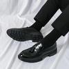 Fashion Men's High Quality Leather Slip-on Formal Oxfords Footwear Loafers Driving Party Dating Business Work Shoes Tassel Loafers