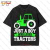 Just A Boy Who Loves Tractor Vintage Oversized T-Shirt L4LP