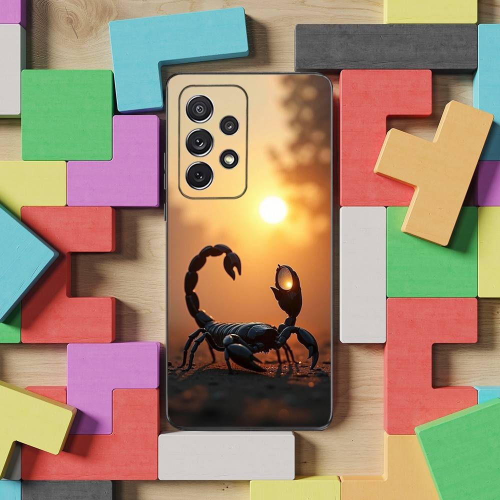 Cool Art Animal Scorpion Case For Samsung S22,S21,S9,S25,S24,S23,Ultra,FE,S20,S10,Plus,Lite,Soft Silicone Black