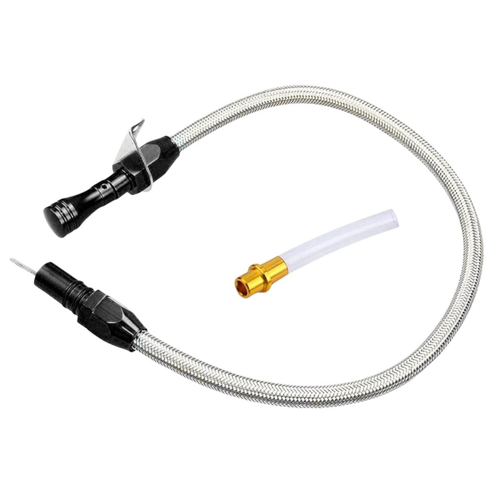 Щуп трансмиссии Нержавеющий армированный шланг Гибкий щуп трансмиссии для Chevy GM TH350 TH400 SBC BBC