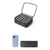 Portable Nail Polish Storage Box 30 Holes Carrying Case with Clear Designs for Essential Oils and Manicure Easy Access