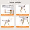 2-in-1 Baby High Chair with Rocking Function, 5-Point Safety Harness, Locking Wheels, Removable Tray, Foldable & Height-Adjustable, White