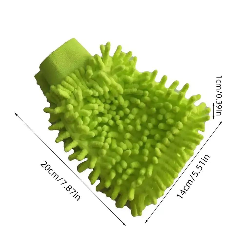 Специальные перчатки для мытья автомобиля из шенилла, двухсторонние перчатки для чистки автомобиля от насекомых из кораллов, плюшевые медвежьи лапки, принадлежности для чистки автомобиля