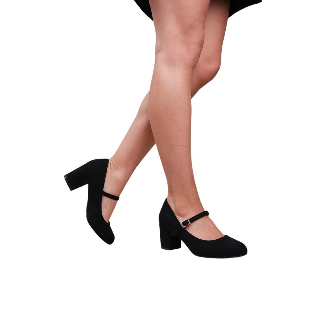 Where's That From Womens/Ladies Araceli Suede Wide Block Heel Mary Janes