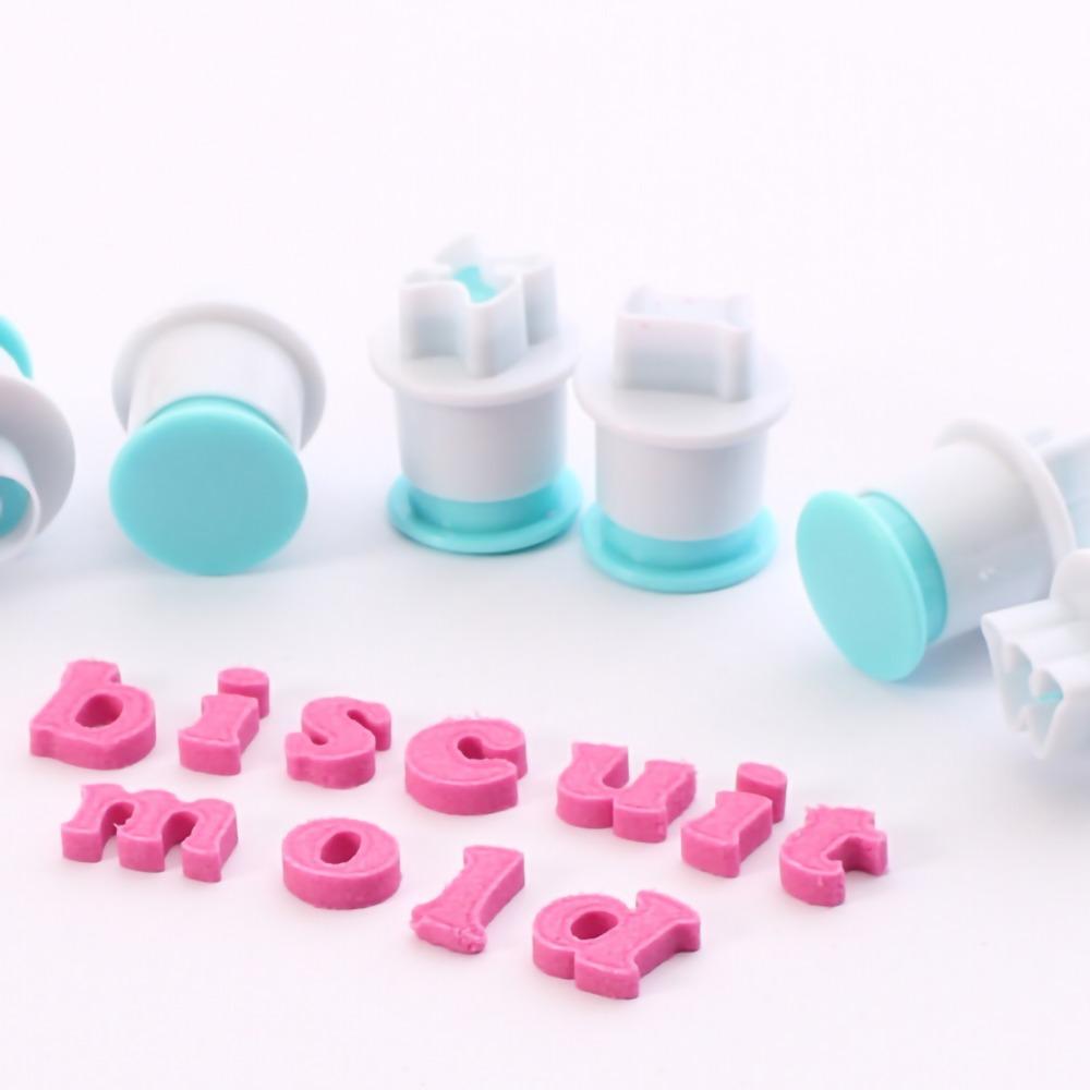 26PCS Lowercase Alphabet Alphabet Cookie Cutter Cake Embosser Cutter Cake Fondant Decoration