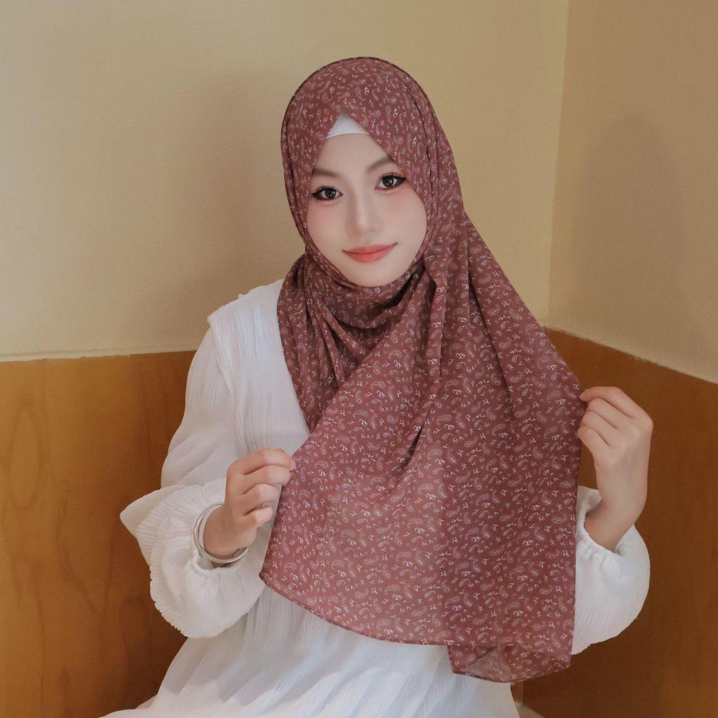 Spring/Summer 2025 Floral Chiffon Scarf Shawl for Sun Protection